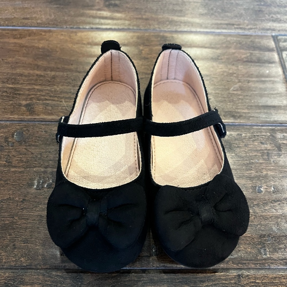 Black Velcro Shoes Slip Ons Dressy or Casual Toddler Girl